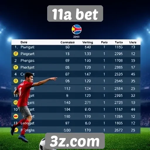 Comparação de odds entre 11a bet e concorrentes